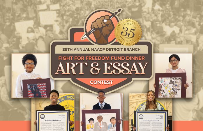 students holding work